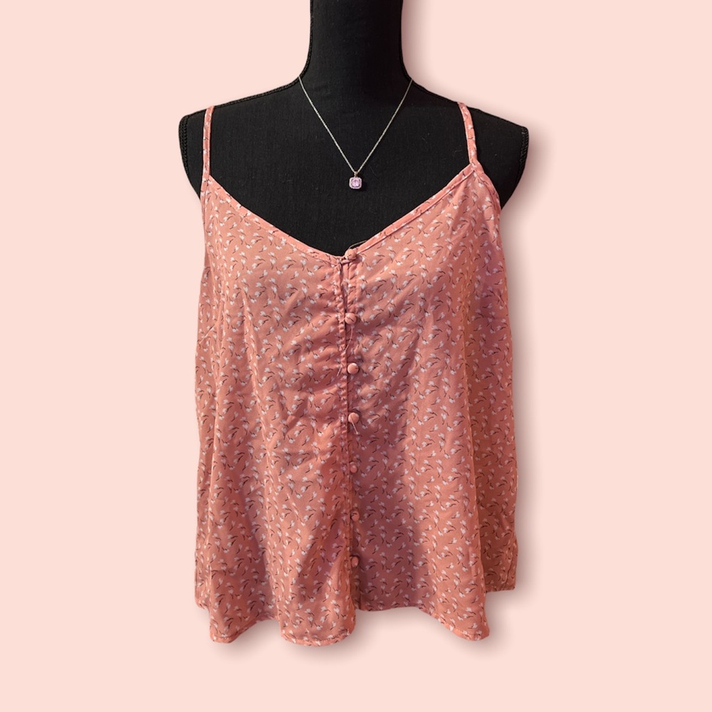 Floral Button Down Chiffon Blouse